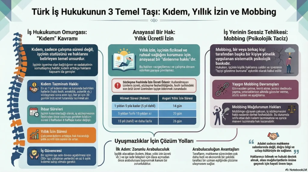 Türk İş Hukukunda Çalışma Barışı: Kıdem, İzin ve Mobbing Üçgeninde Haklar