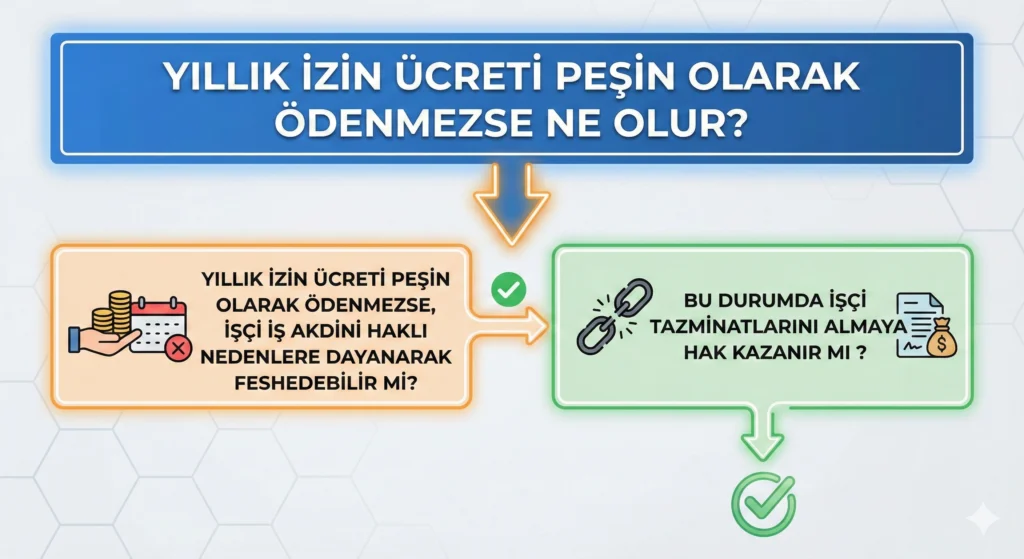 Yıllık izin ücretinin peşin ödenmesi – bilgilendirme görseli