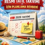 2026 resmi tatiller ve tatil planı