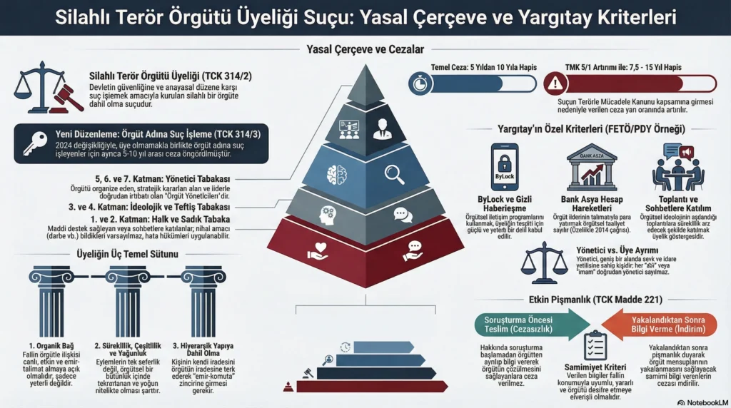 Silahlı terör örgütü üyeliği suçu – TCK m. 314 bilgilendirme görseli