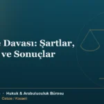 İşe iade davası şartlarını ve sonuçlarını anlatan iş hukuku bilgilendirme görseli