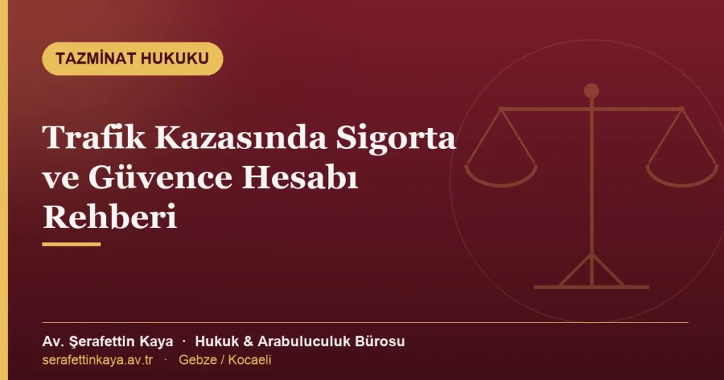 Trafik sigorta tazminat sürecini anlatan hukuki bilgilendirme görseli