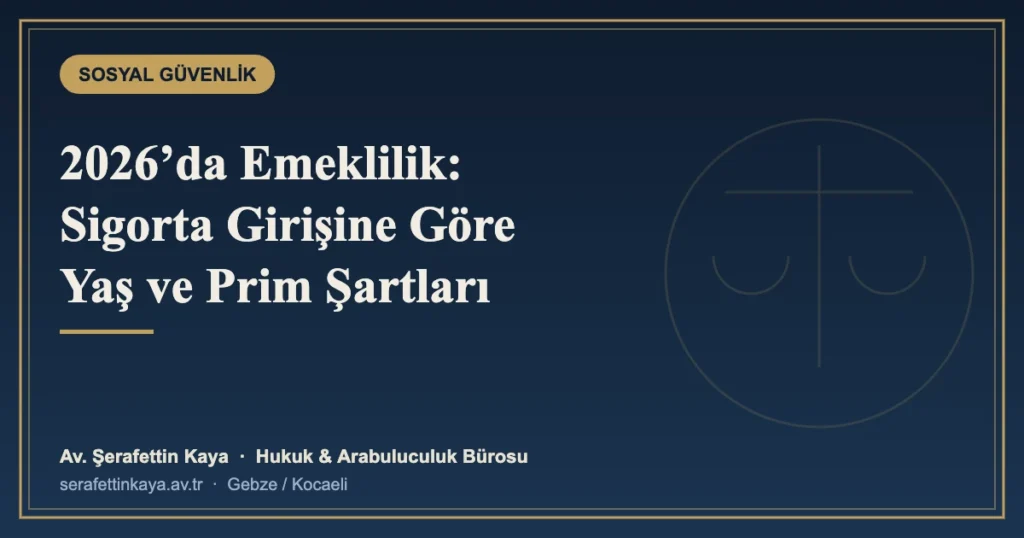 2026’da Kim, Kaç Yaşında Emekli Olur? Sigorta Girişine Göre Emeklilik Rehberi