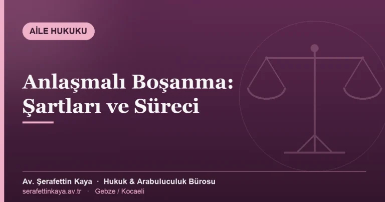 Anlaşmalı boşanma protokolü ve boşanma davası sürecini anlatan bilgilendirici kapak görseli