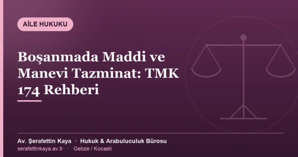 Boşanma tazminat konusunu anlatan aile hukuku temalı kapak görseli