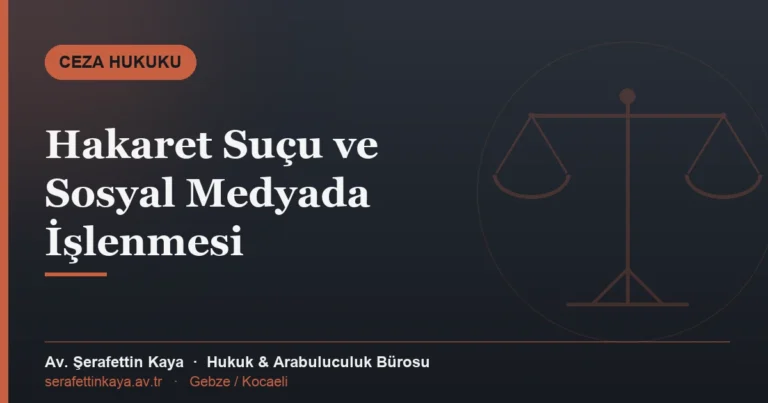 Hakaret suçu ve sosyal medyada hakaret konusunu anlatan görsel