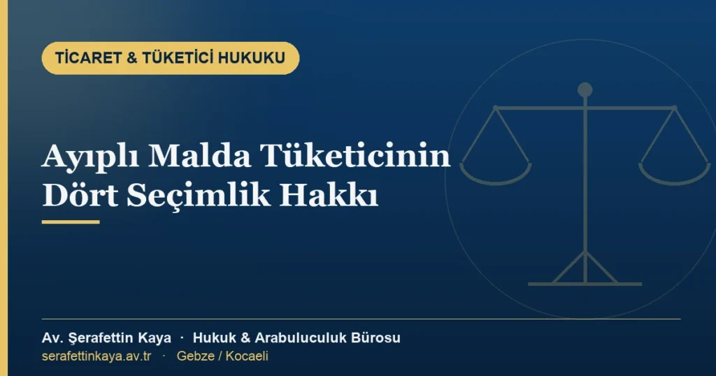 Ayıplı mal iadesi ve tüketici haklarını anlatan bilgilendirici kapak görseli