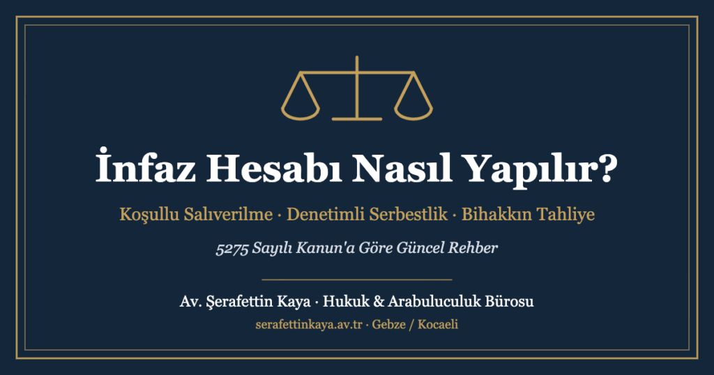İnfaz hesabı nasıl yapılır — koşullu salıverilme ve denetimli serbestlik, 5275 sayılı Kanun kapak görseli