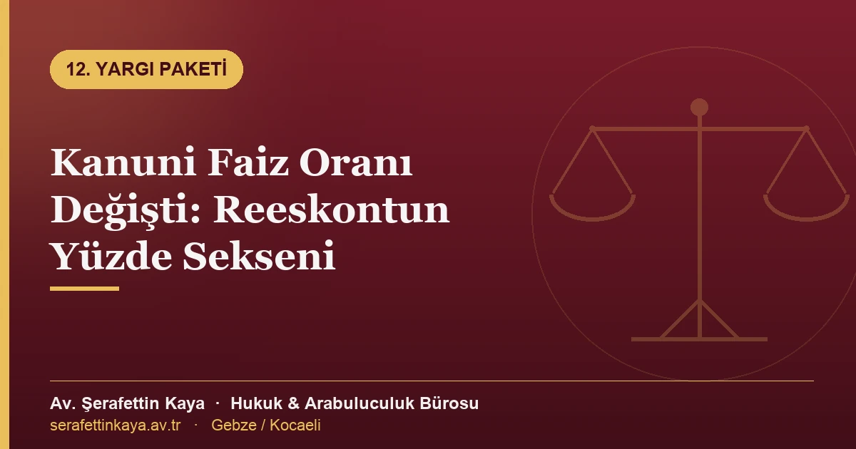 Kanuni Faiz Oranı Değişti: Reeskontun Yüzde Sekseni