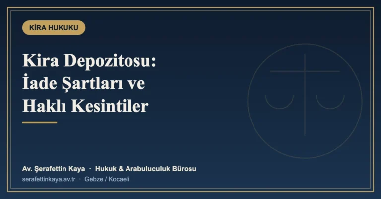 Kira Depozitosu: İade Şartları ve Ev Sahibi Hangi Kesintileri Yapabilir?
