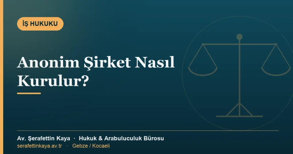 Anonim şirket kuruluşu konulu kapak görseli
