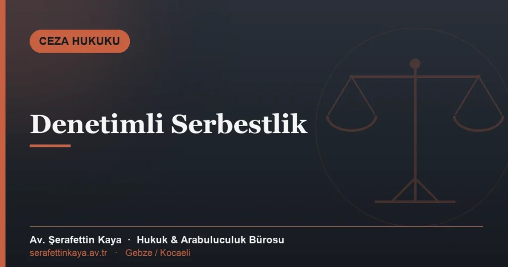 Denetimli serbestlik tedbiri uygulanarak cezanın infazı konulu makale kapak görseli