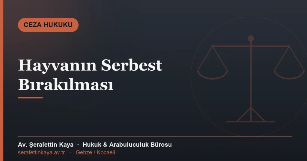 Hayvanın tehlike yaratacak şekilde serbest bırakılması suçu konulu yazının kapak görseli.
