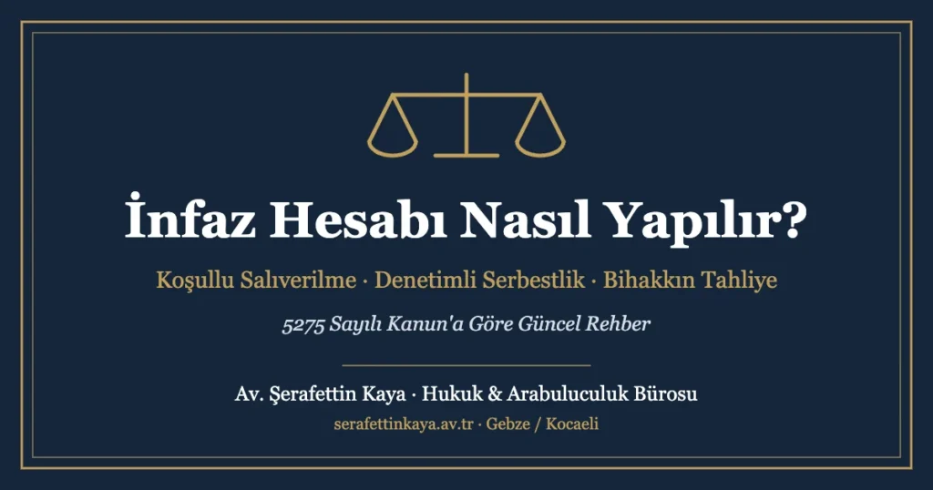 İnfaz hesabı nasıl yapılır — koşullu salıverilme ve denetimli serbestlik görseli