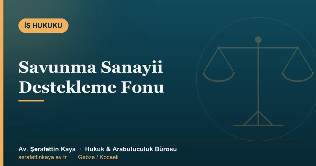 Savunma Sanayii Destekleme Fonu konulu kapak görseli
