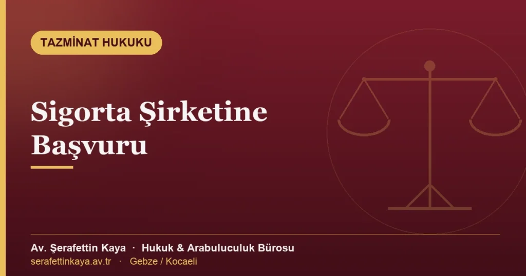 Sigorta şirketine başvuru süreci, dava şartı ve süreler konulu yazının kapak görseli.