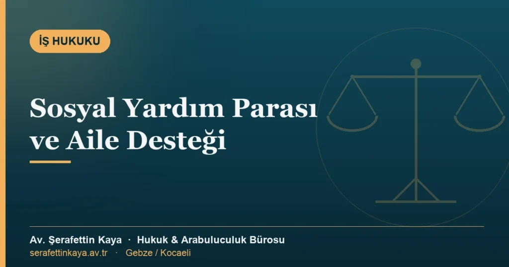 Sosyal yardım parası ve aile desteği konulu kapak görseli