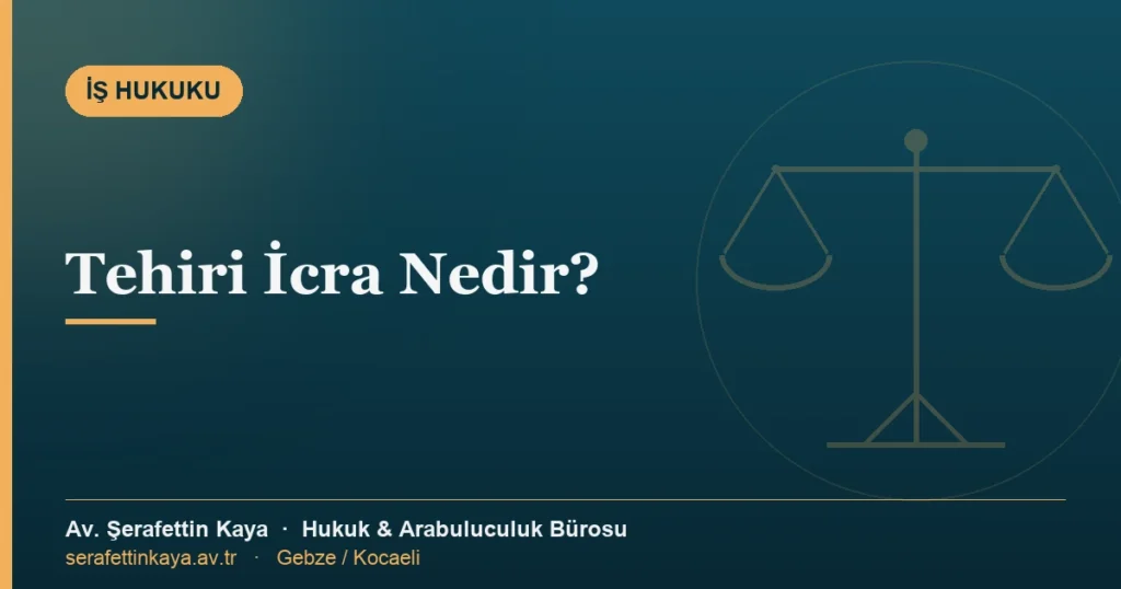 Tehiri icra konulu kapak görseli